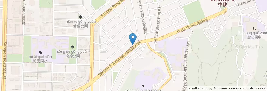Mapa de ubicacion de 上品小火鍋 en 台湾, 新北市, 台北市, 信義区.
