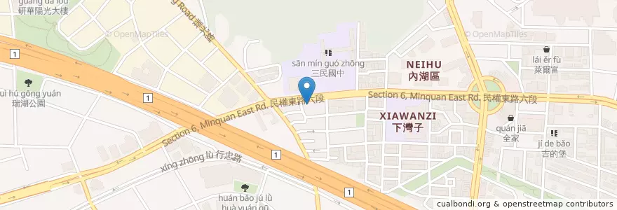 Mapa de ubicacion de 八方雲集 en 台湾, 新北市, 台北市, 内湖区.