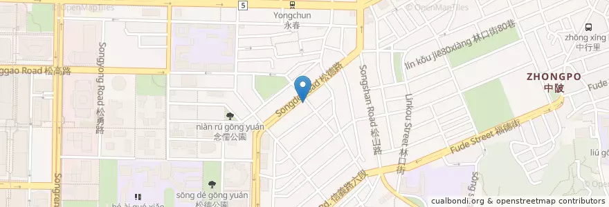 Mapa de ubicacion de Queen's Ring 手工牛軋酥 en Taiwan, 新北市, Taipei, 信義區.
