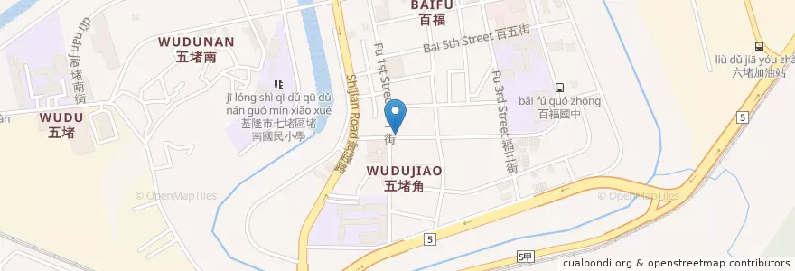 Mapa de ubicacion de QQ素齋 en 台湾, 台湾省, 基隆市, 七堵区.