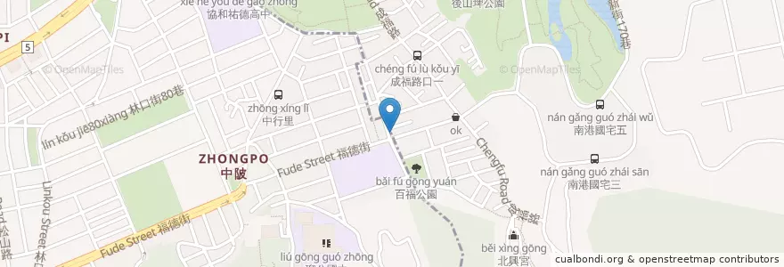 Mapa de ubicacion de Q Burger en Taiwán, Nuevo Taipéi, Taipéi, 南港區.