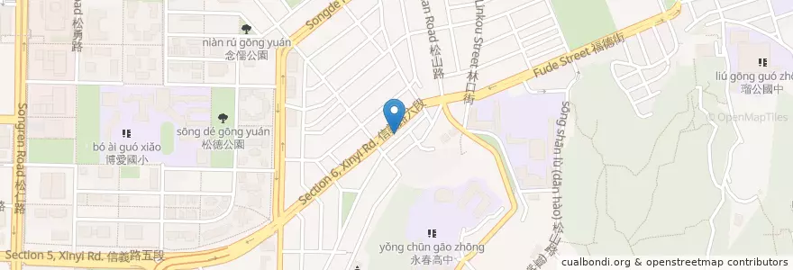 Mapa de ubicacion de PIZZA HUT必勝客 en Taiwan, 新北市, Taipei, 信義區.
