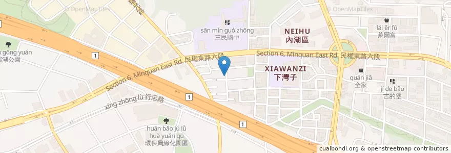 Mapa de ubicacion de Mini食堂 en 타이완, 신베이 시, 타이베이시, 네이후 구.
