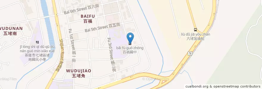 Mapa de ubicacion de LUCKY17 享食堡 en Tayvan, 臺灣省, 基隆市, 七堵區.