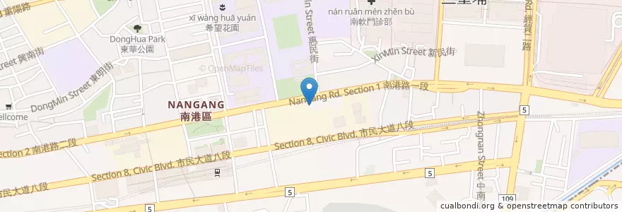 Mapa de ubicacion de Bogart's Smokehouse Taipei (美式木柴烤肉屋) en تايوان, تايبيه الجديدة, تايبيه, 南港區.