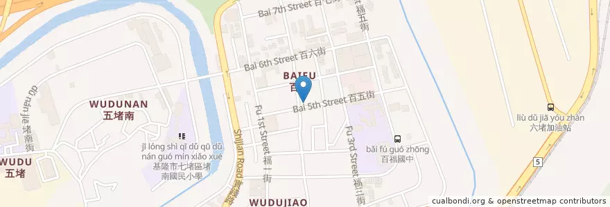 Mapa de ubicacion de BD堡 en Taiwán, Provincia De Taiwán, 基隆市, 七堵區.
