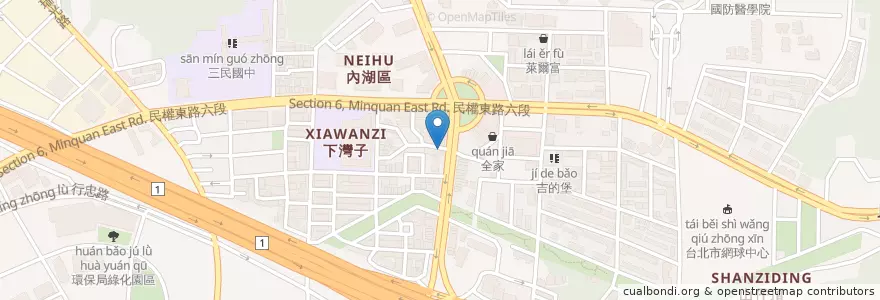 Mapa de ubicacion de 727海鮮餐廳 en 타이완, 신베이 시, 타이베이시, 네이후 구.