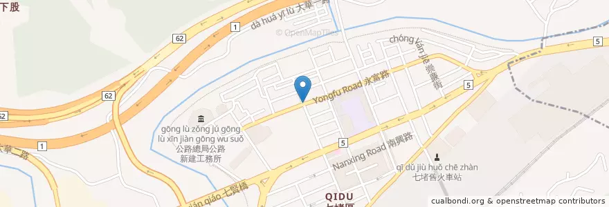 Mapa de ubicacion de 33早餐店 en Taiwán, Provincia De Taiwán, 基隆市, 七堵區.