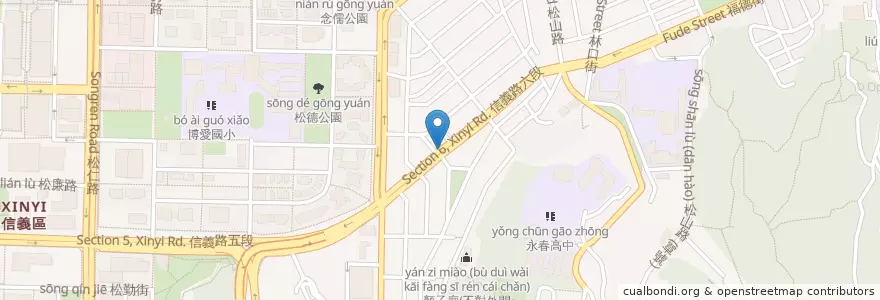 Mapa de ubicacion de 29號中西複合式早餐 en 臺灣, 新北市, 臺北市, 信義區.