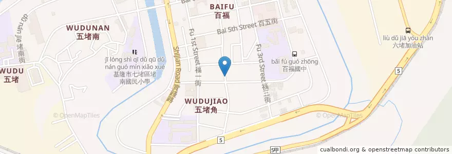 Mapa de ubicacion de 132鍋燒麵 en Tayvan, 臺灣省, 基隆市, 七堵區.