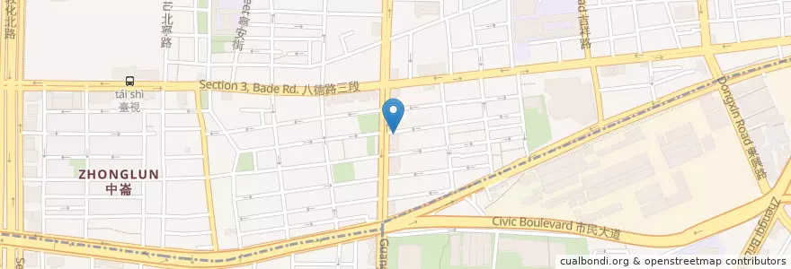 Mapa de ubicacion de 柳家涼麵 en تايوان, تايبيه الجديدة, تايبيه, 松山區.