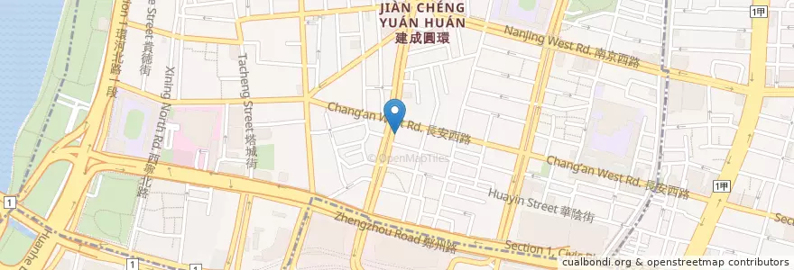 Mapa de ubicacion de 凱哥放山雞便當 en 臺灣, 新北市, 臺北市, 大同區.