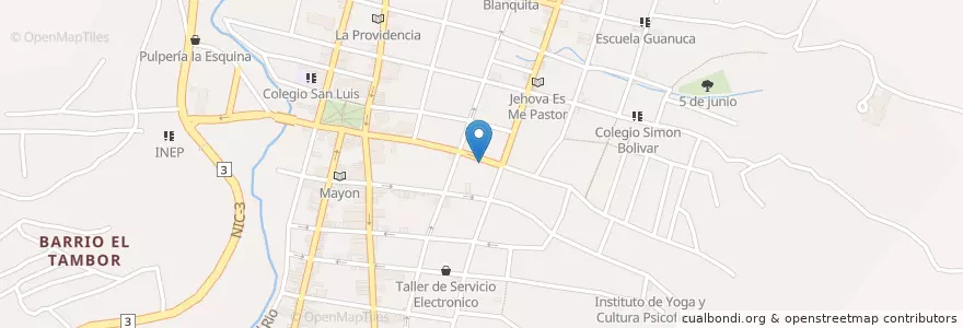 Mapa de ubicacion de Cevichelada en Nicaragua, Matagalpa, Matagalpa (Municipio).