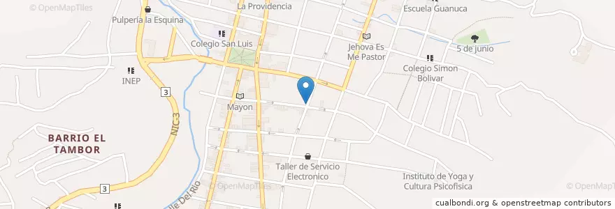 Mapa de ubicacion de Blue cactus bar en Nicaragua, Matagalpa, Matagalpa (Municipio).