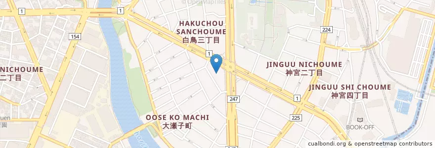 Mapa de ubicacion de 円福寺 en 日本, 愛知県, 名古屋市, 熱田区.