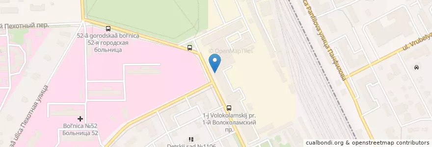 Mapa de ubicacion de Мандарин en Rusia, Distrito Federal Central, Москва, Северо-Западный Административный Округ, Район Щукино.