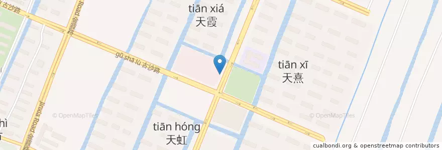 Mapa de ubicacion de 金沙街道 en China, 南通市, 通州区, 金沙街道.