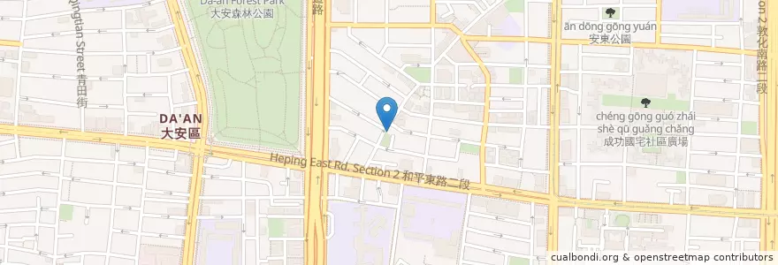 Mapa de ubicacion de 黑川日本料理 en Taiwan, Neu-Taipeh, Taipeh, Da’An.