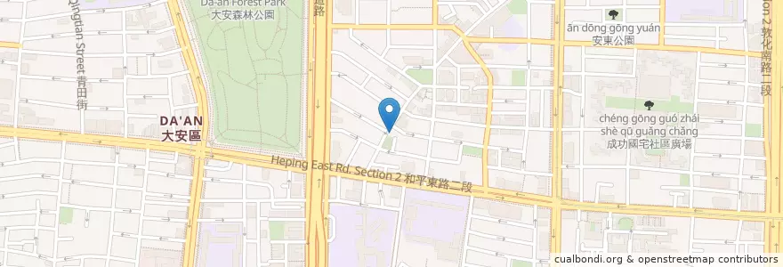 Mapa de ubicacion de 嘰嘰喳喳 en Taïwan, Nouveau Taipei, Taipei, District De Daan.