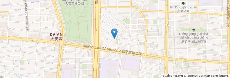 Mapa de ubicacion de 上鼎豐小籠湯包 en 臺灣, 新北市, 臺北市, 大安區.