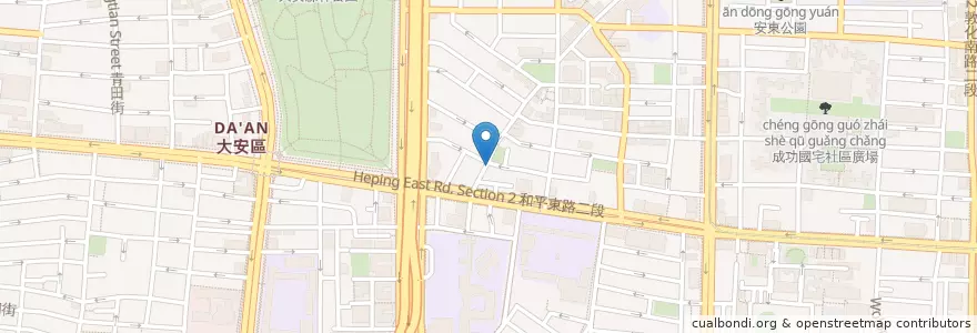 Mapa de ubicacion de 溫州大混沌 en Taiwan, Nuova Taipei, Taipei, 大安區.