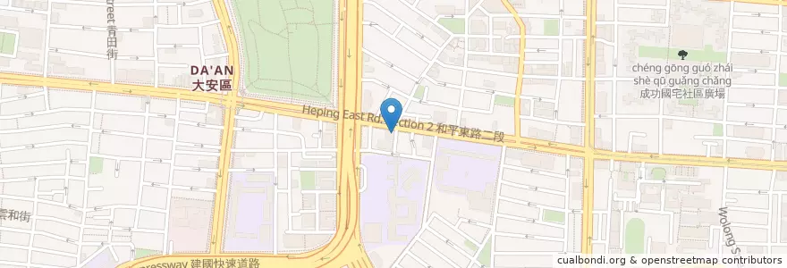 Mapa de ubicacion de 山林美食館 en 台湾, 新北市, 台北市, 大安区.