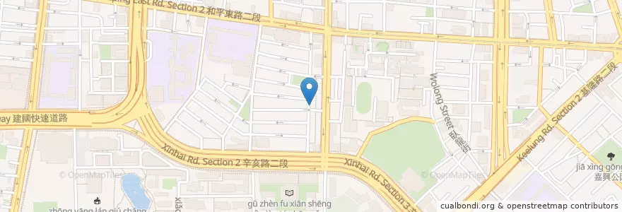 Mapa de ubicacion de 慈心素食 en 台湾, 新北市, 台北市, 大安区.