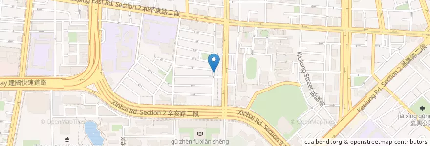 Mapa de ubicacion de 馬祖麵館 en Taiwan, New Taipei, Taipei, Da'an District.