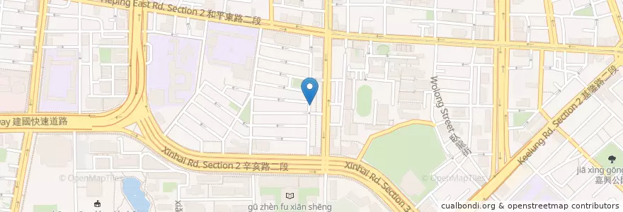 Mapa de ubicacion de 搗飛豆花 en Taïwan, Nouveau Taipei, Taipei, District De Daan.