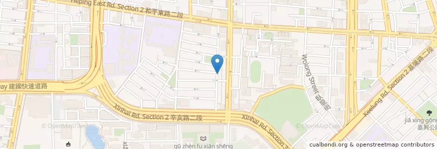 Mapa de ubicacion de 大叔蔬食 en 타이완, 신베이 시, 타이베이시, 다안 구.