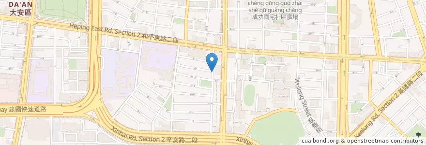 Mapa de ubicacion de 好好吃麵 en Taiwan, Nuova Taipei, Taipei, 大安區.
