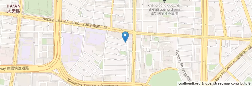 Mapa de ubicacion de 小姊妹麻辣食堂 en 타이완, 신베이 시, 타이베이시, 다안 구.