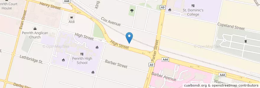 Mapa de ubicacion de Yogo Cafe en Австралия, Новый Южный Уэльс, Sydney, Penrith City Council.