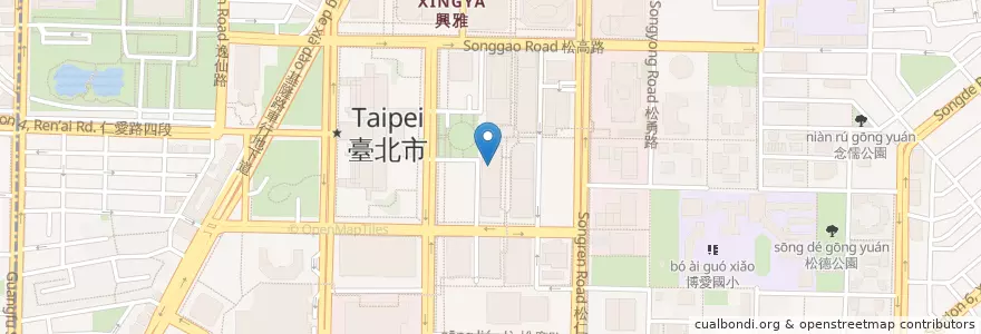 Mapa de ubicacion de 老乾杯 en Taiwan, 新北市, Taipei, 信義區.