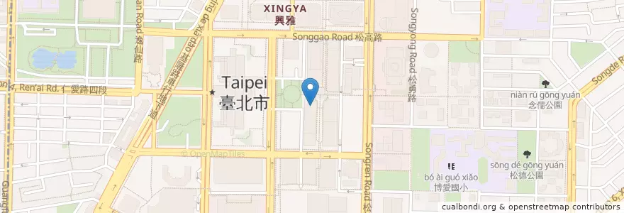 Mapa de ubicacion de 初魚料亭 en تايوان, تايبيه الجديدة, تايبيه, 信義區.