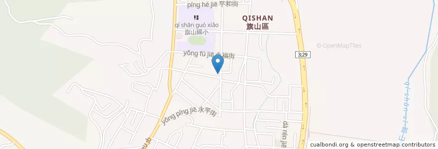 Mapa de ubicacion de 阿嬤ㄟ蕃薯圓 en Taiwán, Kaohsiung, 旗山區.