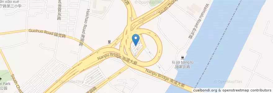 Mapa de ubicacion de 南浦大桥 en China, Shanghai, 黄浦区.