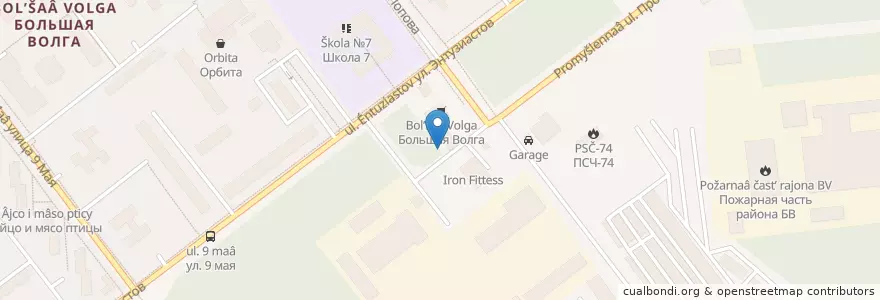 Mapa de ubicacion de Фабус-Вторресурсы en Rusia, Distrito Federal Central, Óblast De Moscú, Городской Округ Дубна.