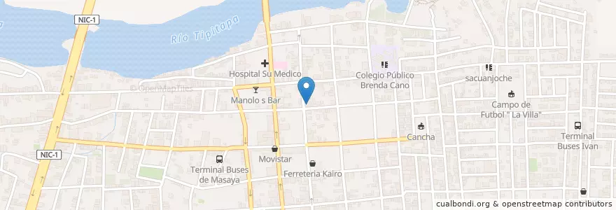 Mapa de ubicacion de Puesto Médico en Nicaragua, Departamento De Managua, Tipitapa (Municipio).