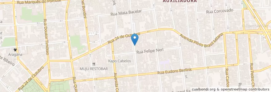 Mapa de ubicacion de Mark Hamburgueria en Brasilien, Süden, Rio Grande Do Sul, Região Metropolitana De Porto Alegre, Região Geográfica Intermediária De Porto Alegre, Região Geográfica Imediata De Porto Alegre, Porto Alegre.