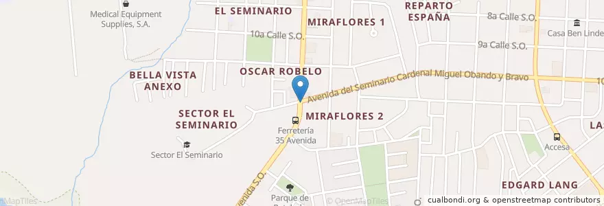 Mapa de ubicacion de Farmacia Saba en Nicaragua, Departamento De Managua, Managua (Municipio).