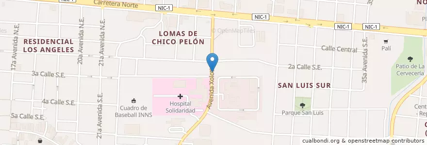 Mapa de ubicacion de Farmacia Dominique en نیکاراگوئه, Departamento De Managua, Managua (Municipio).
