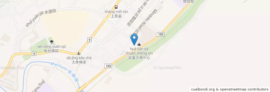 Mapa de ubicacion de 育樂新村8號 en Taiwan, 臺灣省, 花蓮縣, 花蓮市.