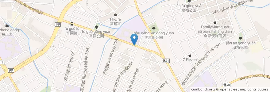 Mapa de ubicacion de 早午餐 en تایوان, 新北市, 新莊區.