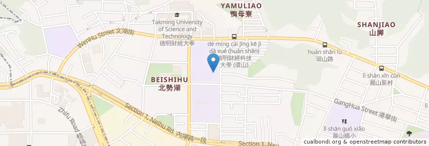 Mapa de ubicacion de 西中分館 en 台湾, 新北市, 台北市, 内湖区.