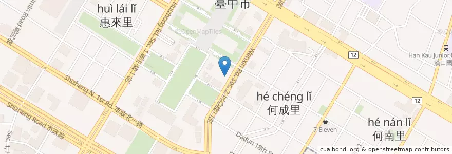 Mapa de ubicacion de 鈺善閣・素・養生懷石 en 타이완, 타이중 시, 시툰 구.