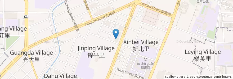 Mapa de ubicacion de 大心泰式麵食 en Taiwan, Taichung, 北區.