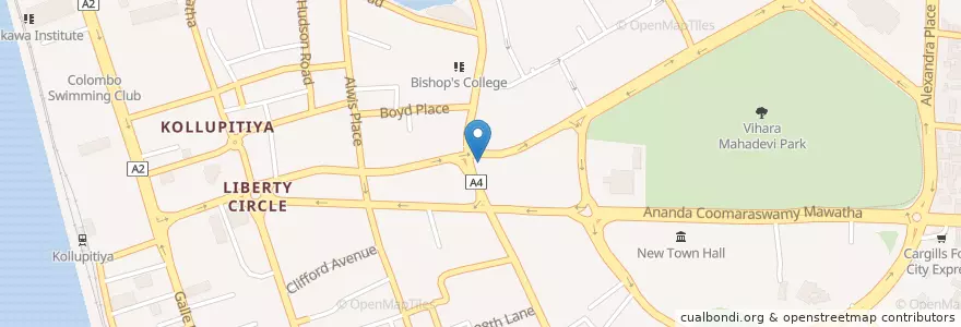 Mapa de ubicacion de Il Gelato en ශ්‍රී ලංකාව இலங்கை, බස්නාහිර පළාත, කොළඹ දිස්ත්‍රික්කය, Colombo.