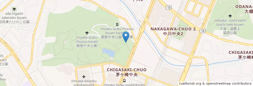 Mapa de ubicacion de 杉山神社 en Japão, 神奈川県, 横浜市, 都筑区.