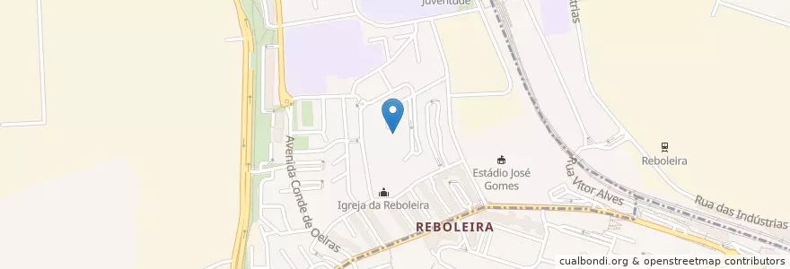 Mapa de ubicacion de Esquadra da Polícia de Segurança Pública da Reboleira en پرتغال, Área Metropolitana De Lisboa, Lisboa, Grande Lisboa, Amadora, Venteira.